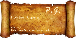 Pobler Gyoma névjegykártya